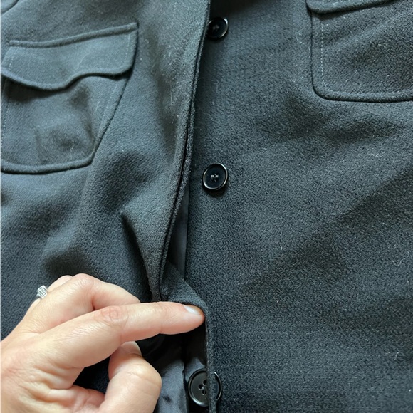 NWT Lafayette 148 100% Virgin Wool Crepe Belted Short Sleeve Shirt Dress sz 16W - Picture 7 of 11